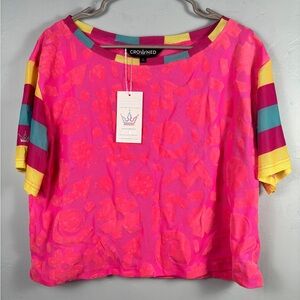 Crowned Athletics Barbara Girl Collection Vibrant Pink Women's  Athletic Top